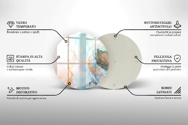 Kuchynská doska veľká zo skla Mramorová abstrakcia