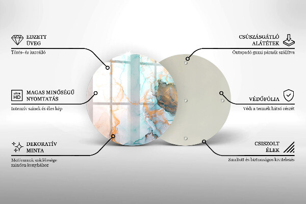 Kuchynská doska veľká zo skla Mramorová abstrakcia