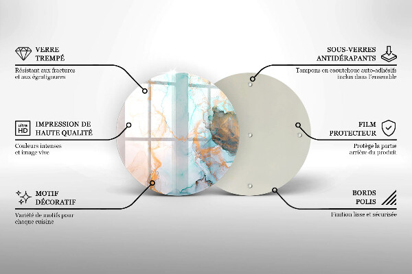 Kuchynská doska veľká zo skla Mramorová abstrakcia
