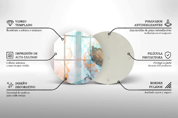 Kuchynská doska veľká zo skla Mramorová abstrakcia