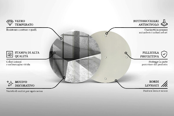 Kuchynská doska veľká zo skla Konkrétna abstrakcia