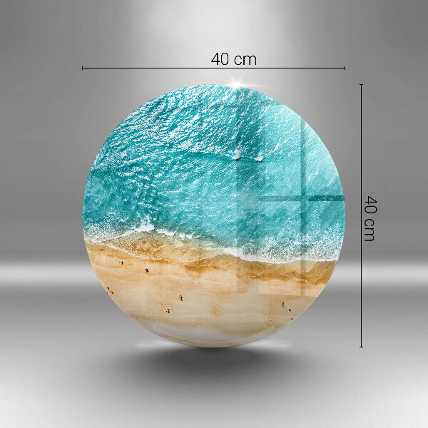 Kuchynská doska veľká zo skla Plážové pobrežie a more