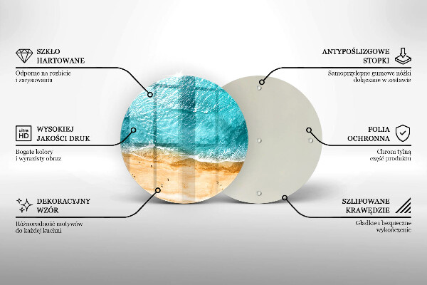 Kuchynská doska veľká zo skla Plážové pobrežie a more