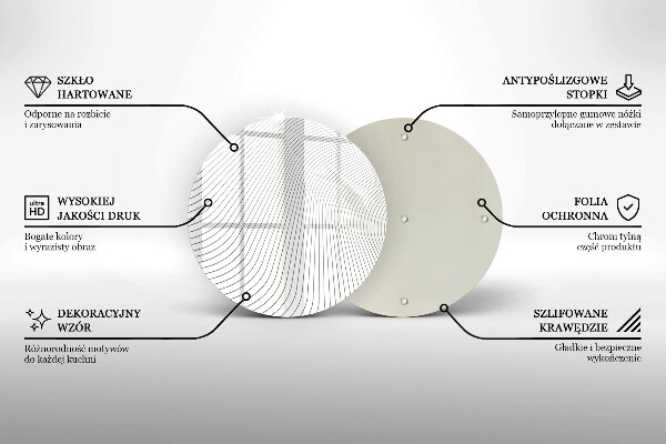 Kuchynská doska veľká zo skla Vzor moderných línií