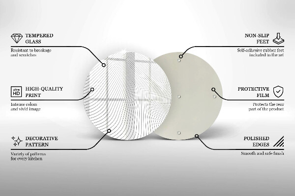 Kuchynská doska veľká zo skla Vzor moderných línií