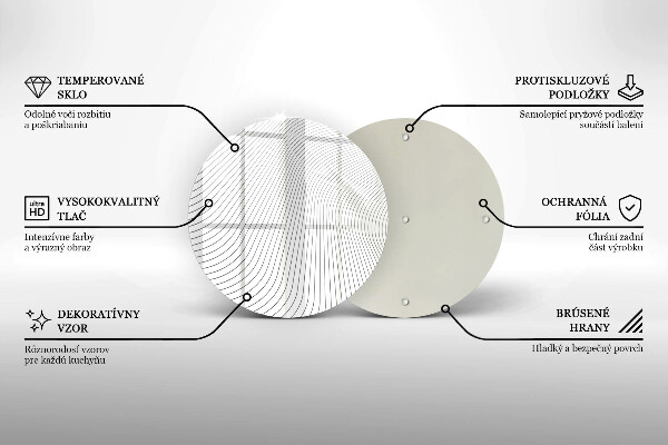 Kuchynská doska veľká zo skla Vzor moderných línií