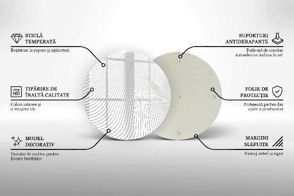Kuchynská doska veľká zo skla Vzor moderných línií