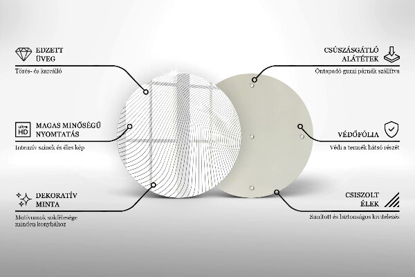 Kuchynská doska veľká zo skla Vzor moderných línií