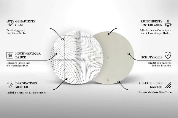 Kuchynská doska veľká zo skla Vzor moderných línií