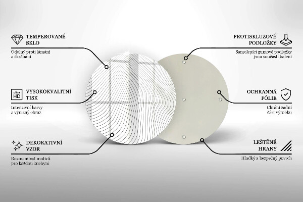 Kuchynská doska veľká zo skla Vzor moderných línií