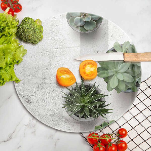 Kuchynská doska veľká zo skla Sukulenty na betóne