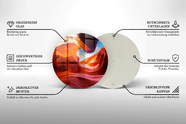 Kuchynská doska zo skla Skalná krajina kaňonu