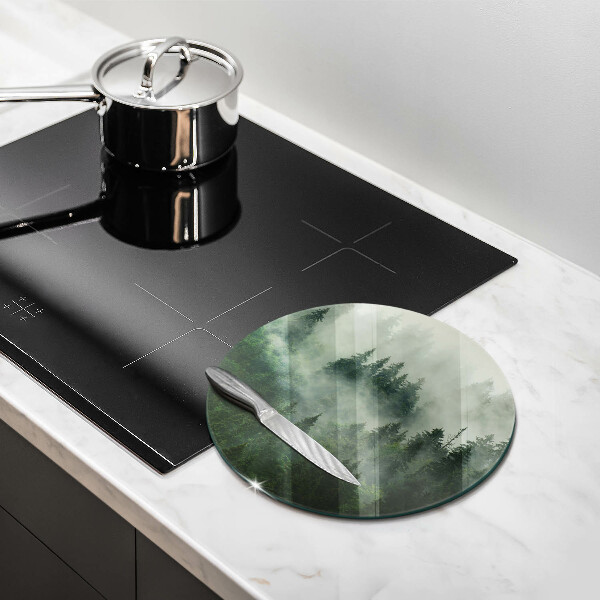 Kuchynská doska zo skla Hmlistá lesná krajina