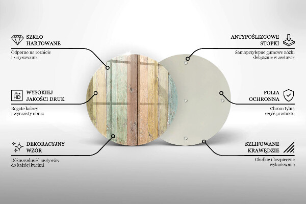 Kuchynská doska zo skla Farebné vintage dosky