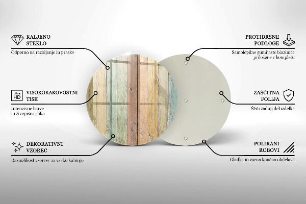 Kuchynská doska zo skla Farebné vintage dosky