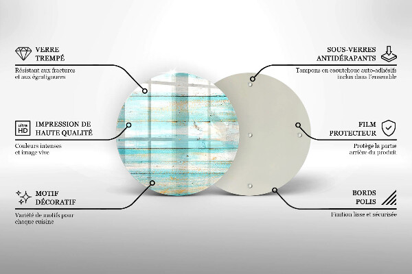 Kuchynská doska zo skla Vintage drevené dosky