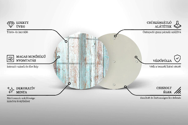 Kuchynská doska zo skla Staré vintage dosky
