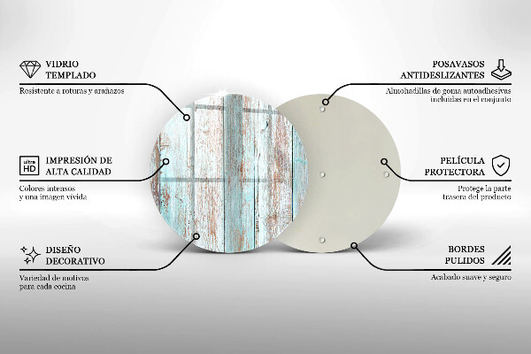 Kuchynská doska zo skla Staré vintage dosky