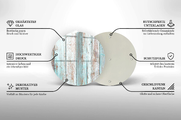 Kuchynská doska zo skla Staré vintage dosky