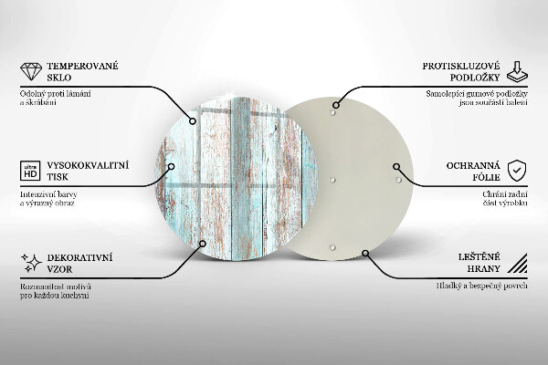 Kuchynská doska zo skla Staré vintage dosky