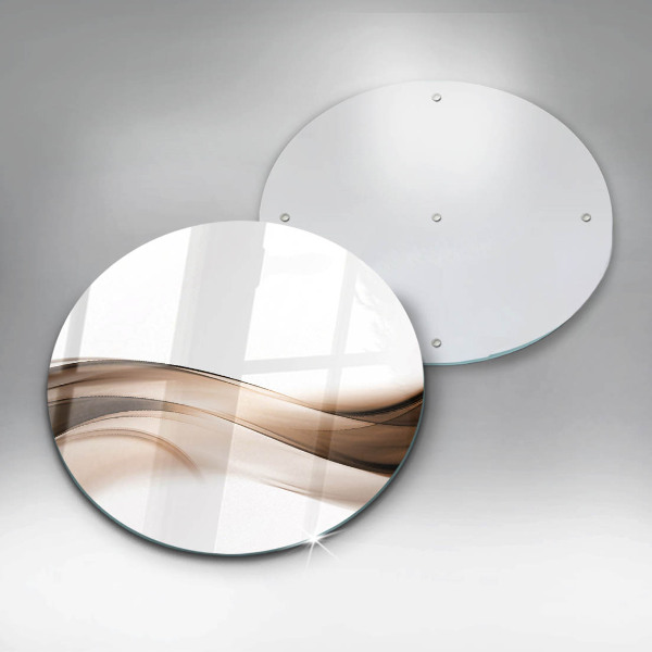 Kuchynská doska zo skla Abstraktné hnedé čiary