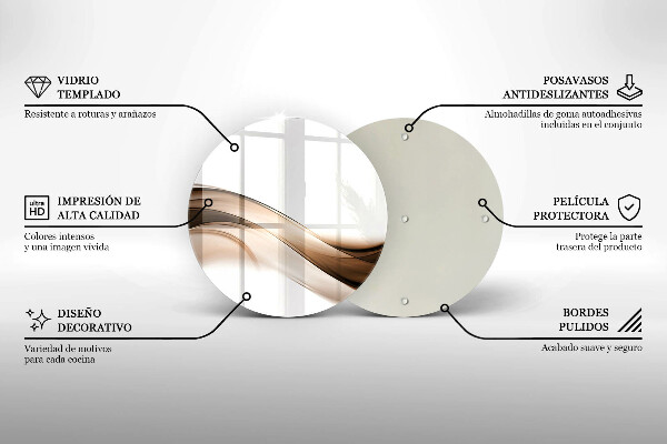 Kuchynská doska zo skla Abstraktné hnedé čiary
