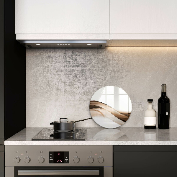 Kuchynská doska zo skla Abstraktné hnedé čiary