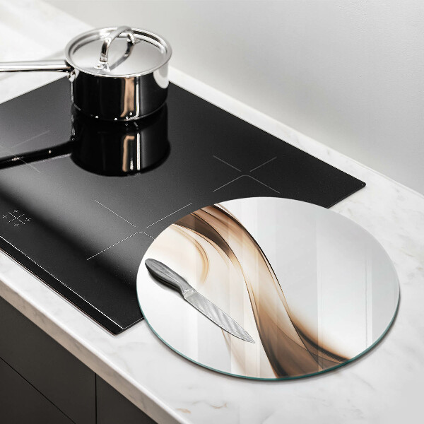 Kuchynská doska zo skla Abstraktné hnedé čiary