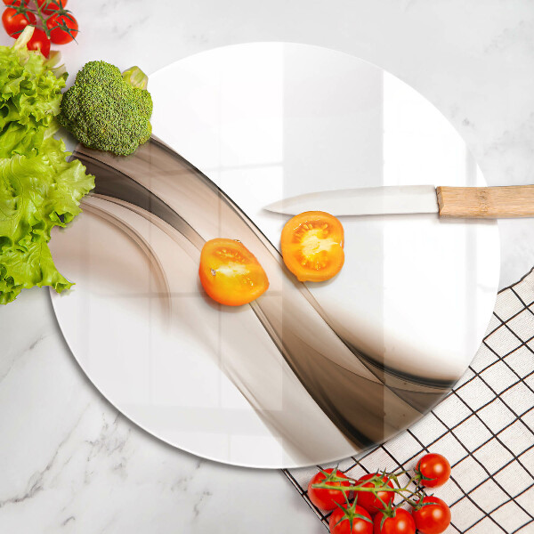 Kuchynská doska zo skla Abstraktné hnedé čiary