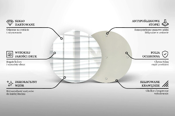 Kuchynská doska zo skla Moderná štruktúra
