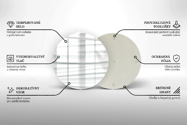 Kuchynská doska zo skla Moderná štruktúra