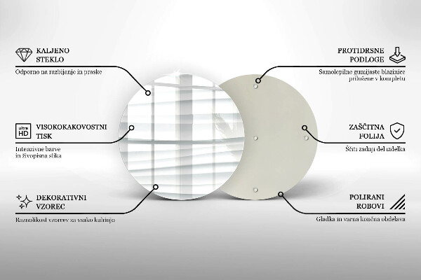 Kuchynská doska zo skla Moderná štruktúra