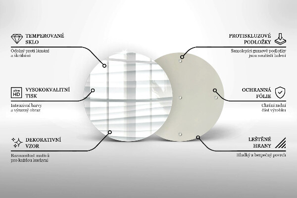 Kuchynská doska zo skla Moderná štruktúra