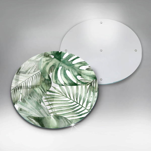 Kuchynská doska veľká zo skla Maľované listy