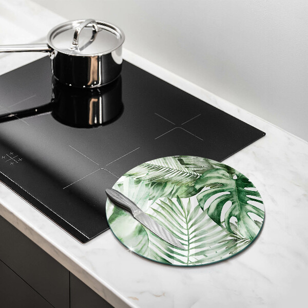 Kuchynská doska veľká zo skla Maľované listy