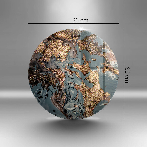 Kuchynská doska veľká zo skla Ozdobný kameň so zlatom