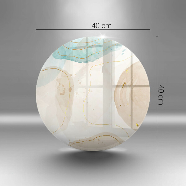 Kuchynská doska veľká zo skla Boho škvrny a zlato