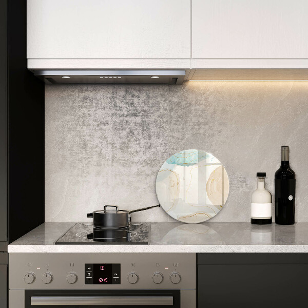 Kuchynská doska veľká zo skla Boho škvrny a zlato