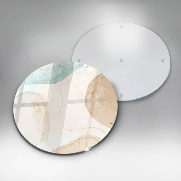 Kuchynská doska veľká zo skla Boho škvrny a zlato