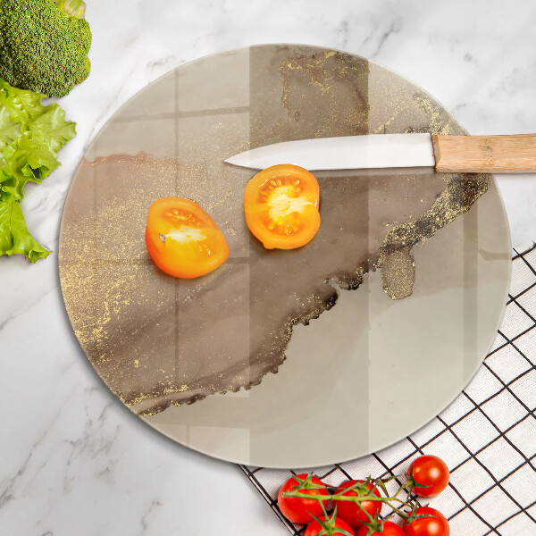 Kuchynská doska veľká zo skla Zlatá abstrakcia