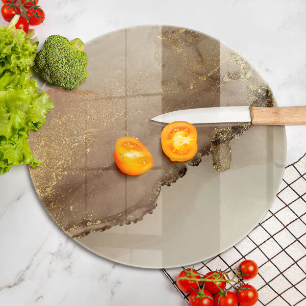 Kuchynská doska veľká zo skla Zlatá abstrakcia