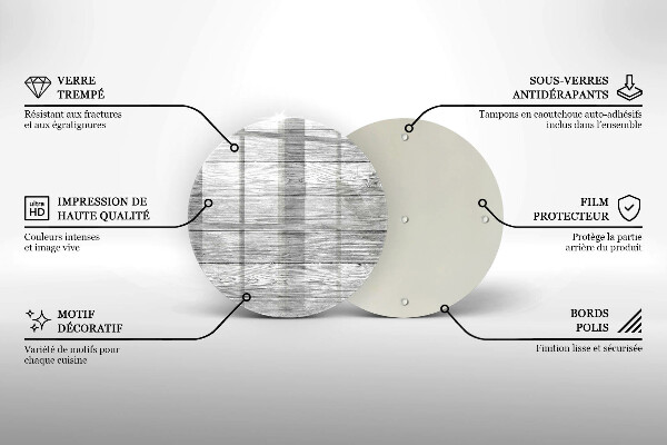 Kuchynská doska zo skla Staré drevené dosky