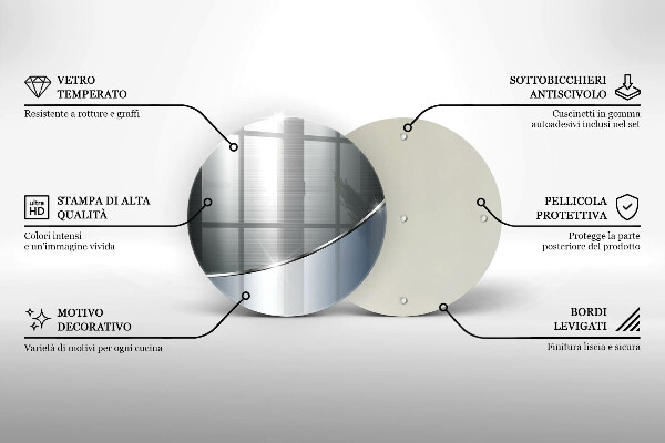 Kuchynská doska zo skla Kovový abstraktný vzor