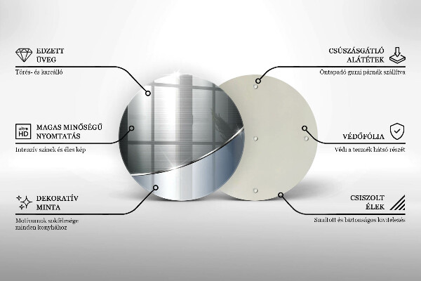 Kuchynská doska zo skla Kovový abstraktný vzor