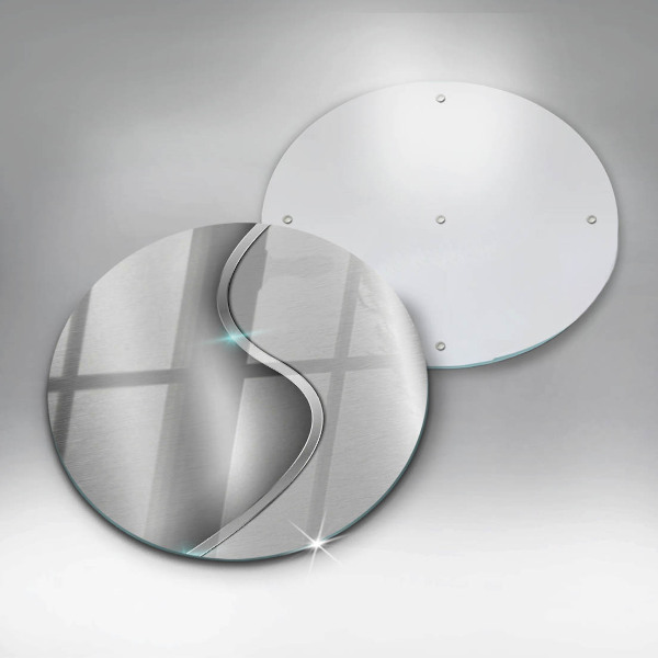 Kuchynská doska veľká zo skla Abstraktný strieborný kov