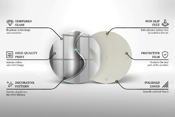 Kuchynská doska veľká zo skla Abstraktný strieborný kov