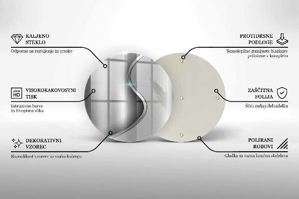 Kuchynská doska veľká zo skla Abstraktný strieborný kov