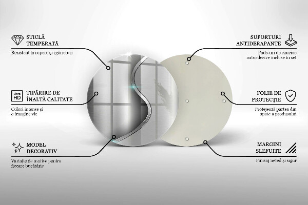 Kuchynská doska veľká zo skla Abstraktný strieborný kov