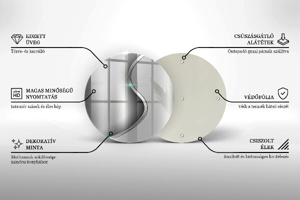 Kuchynská doska veľká zo skla Abstraktný strieborný kov