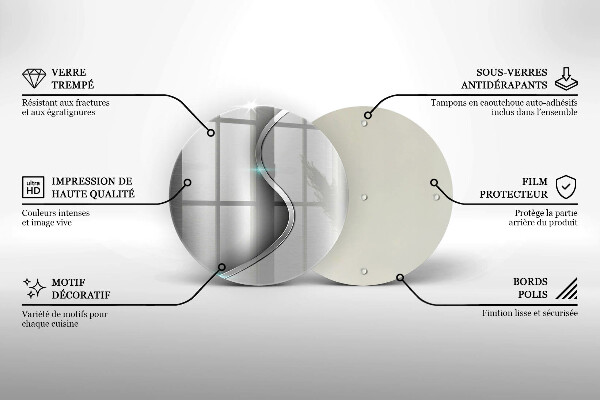 Kuchynská doska veľká zo skla Abstraktný strieborný kov